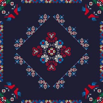 Ukrainian ebroidery pattern Illustrazione stock