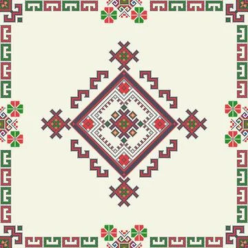 Ukrainian ebroidery pattern Stock Illustration