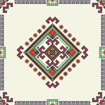 Ukrainian ebroidery pattern Stock Illustration