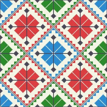 Ukrainian ebroidery pattern Stock-Illustration