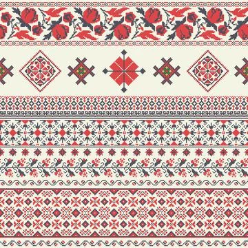 Ukrainian ebroidery pattern Stock Illustration