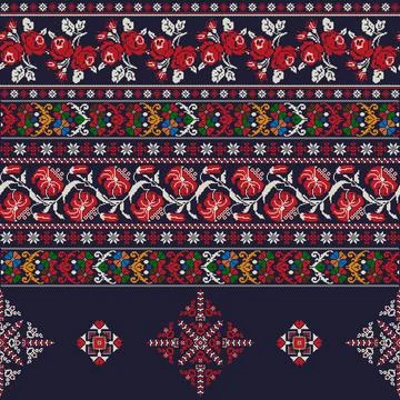 Ukrainian ebroidery pattern Stock Illustration