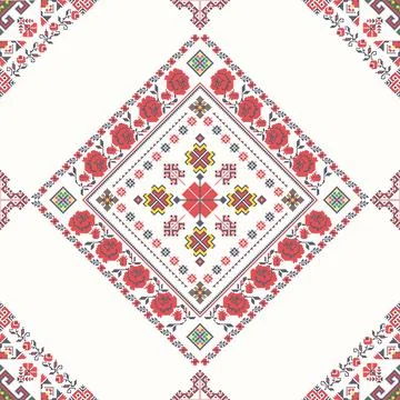 Ukrainian ebroidery pattern Stock Illustration