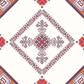 Ukrainian ebroidery pattern Stock Illustration
