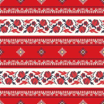 Ukrainian ebroidery pattern Stock Illustration