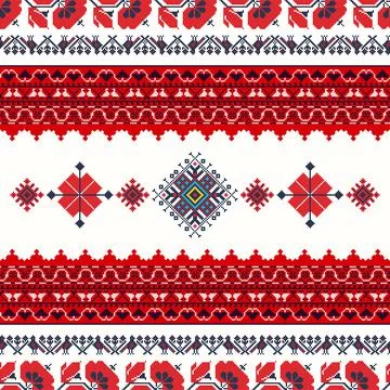 Ukrainian ebroidery pattern Stock Illustration