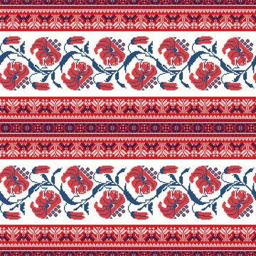 Ukrainian ebroidery pattern Stock Illustration