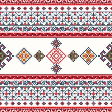 Ukrainian ebroidery pattern Stockillustratie