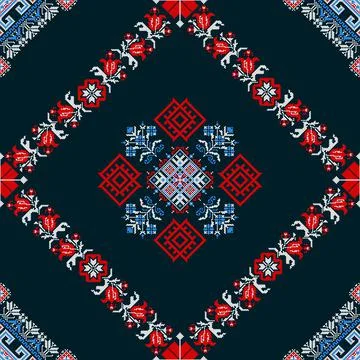 Ukrainian ebroidery pattern Stock Illustration