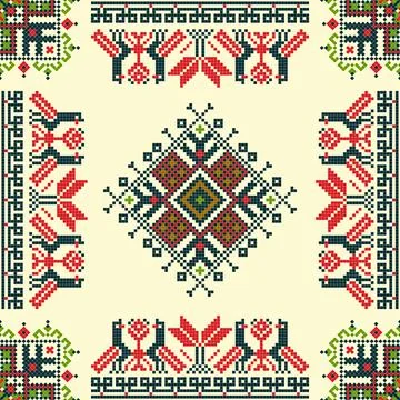 Ukrainian ebroidery pattern Stock Illustration