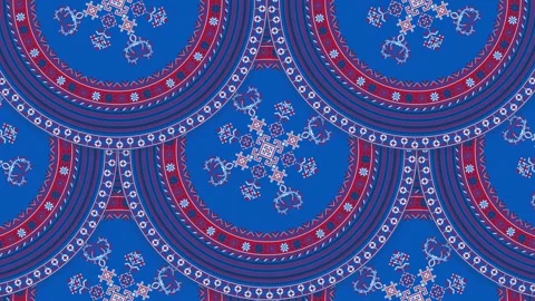 Ukrainian embroidery loop pattern 스톡 동영상 285232585