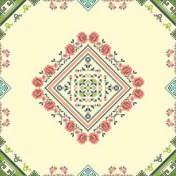 Ukrainian embroidery pattern  Stock Illustration