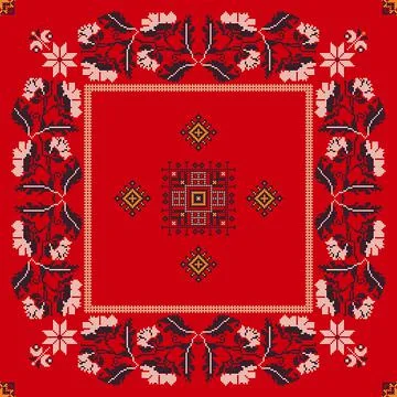 Ukrainian embroidery pattern  Stock-Illustration