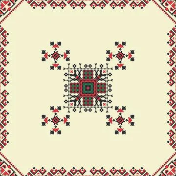 Ukrainian embroidery pattern  Stock Illustration