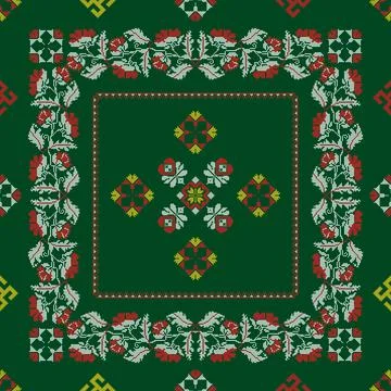 Ukrainian embroidery pattern  Stock Illustration