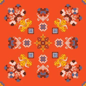 Ukrainian embroidery pattern  Stock Illustration