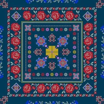 Ukrainian embroidery pattern  Stock Illustration