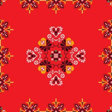Ukrainian embroidery pattern  Stockillustratie