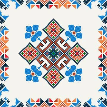 Ukrainian embroidery pattern  Stock Illustration