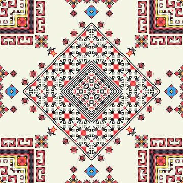 Ukrainian embroidery pattern  Stock Illustration
