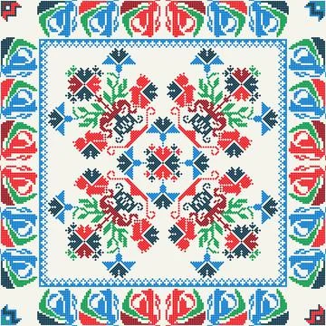 Ukrainian embroidery pattern  Stock Illustration
