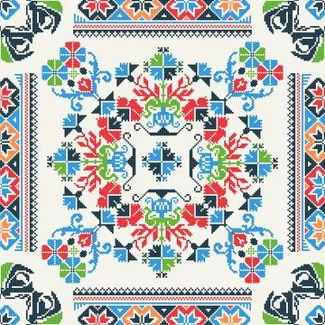 Ukrainian embroidery pattern  Stockillustratie