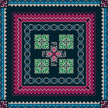Ukrainian embroidery pattern  Stock Illustration