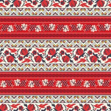 Ukrainian embroidery pattern  Stock Illustration
