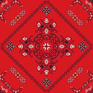 Ukrainian embroidery pattern  Stock Illustration