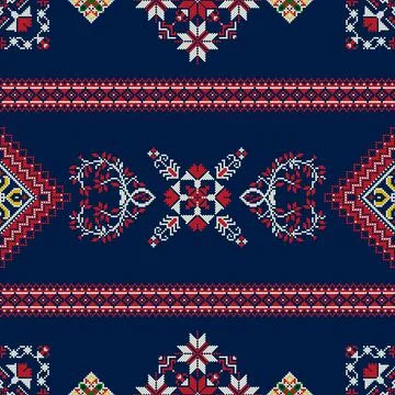 Ukrainian embroidery pattern  Stock Illustration