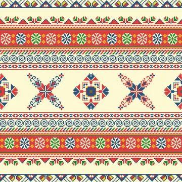 Ukrainian embroidery pattern  Stock Illustration