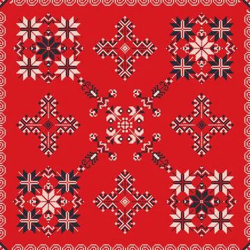 Ukrainian embroidery pattern  Stock Illustration