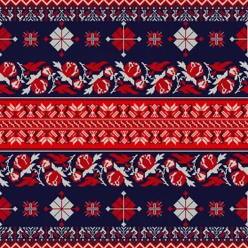 Ukrainian embroidery pattern  Stock Illustration