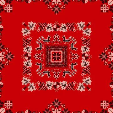 Ukrainian embroidery pattern  Stock Illustration