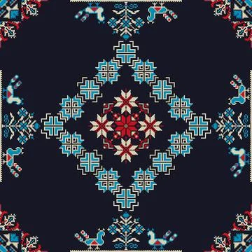 Ukrainian embroidery pattern  Stock Illustration