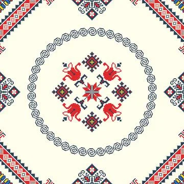 Ukrainian embroidery pattern  Stockillustratie