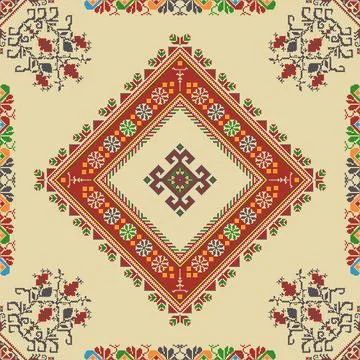 Ukrainian embroidery pattern  Stockillustratie