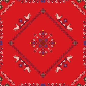 Ukrainian embroidery pattern  Stock Illustration