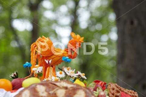 Ukrainian ethnic hand-made articles Stock Photos