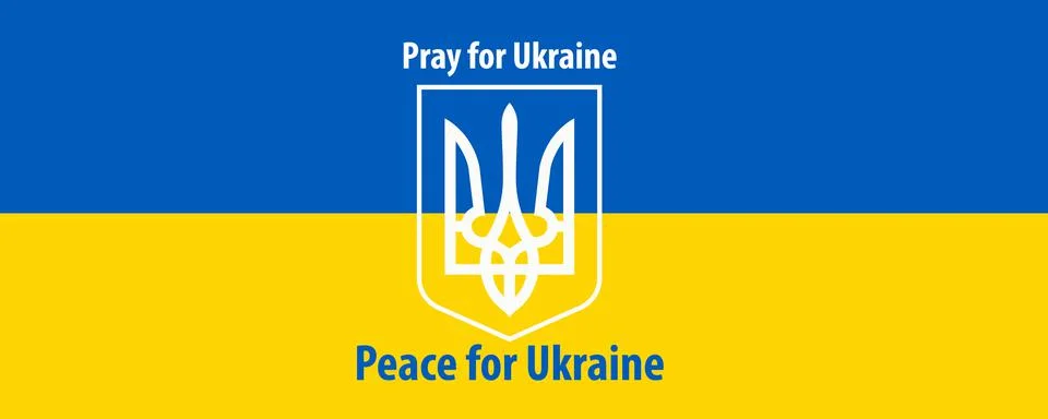 Ukrainian flag on the background. Illustrazione stock