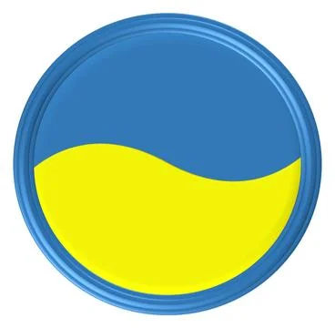 Ukrainian flag badge Stock Illustration