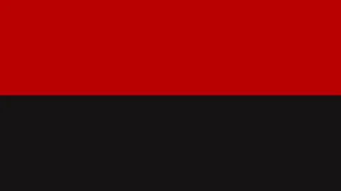 Ukrainian flag changes to the military flag of Ukraine. blue-yellow changes to Stock Footage 172091938