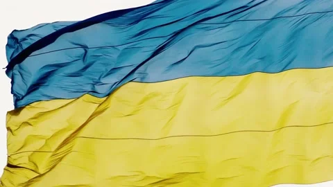 Ukrainian flag in close-up 4k Stock Footage 191660471