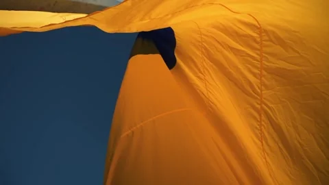 Ukrainian flag. Flag of Ukraine flutters in the wind in slow motion Stock Footage 291335932