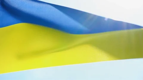 Ukrainian Flag Flapping Stock Footage 118575754