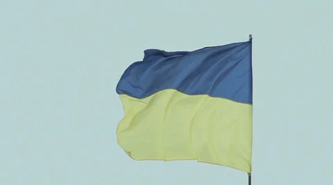 Ukrainian flag fluttering in the wind Stock Footage 39342260