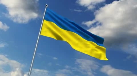 Ukrainian flag Stock Footage 11498632