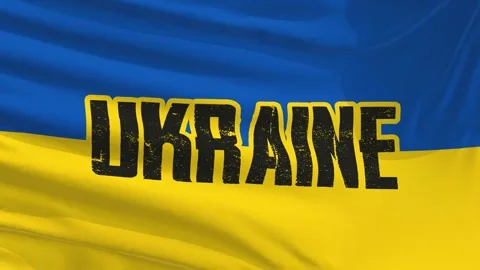 Ukrainian flag glitching to Russian flag with the word 'Ukraine' Stock Footage 281384894