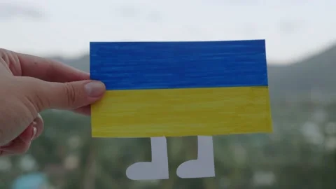 Ukrainian flag of nature background Stock Footage 171291969