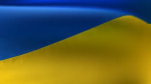 Ukrainian flag in perspective. Seamless loop, alpha channel. Stock Footage 34737266